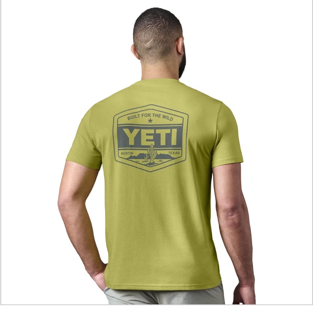 YETI BUILT FOR THE WILD SHORT SLEEVE T-SHIRT Green Size Medium
